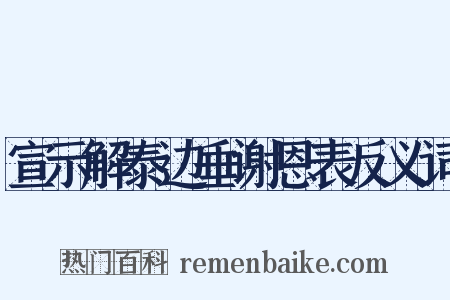 宣示解泰边垂谢恩表反义词是什么意思的图片